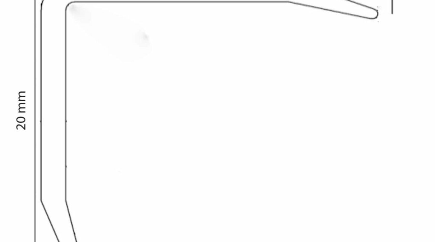 Алуминиум Л-профил 20*20 мм - 2,7м