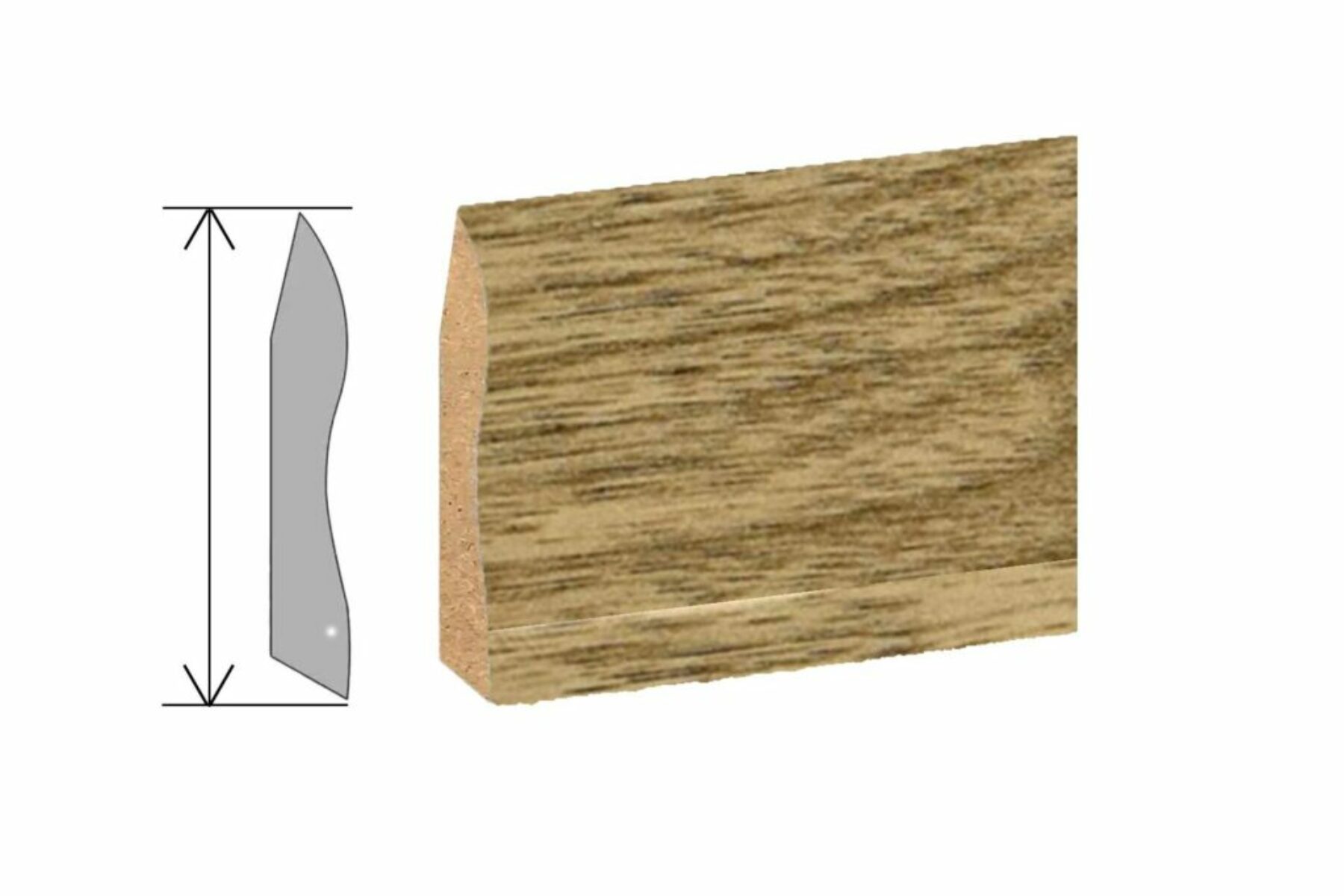 Медијапанска Лајсна Профилекс 6цм Асиа 124