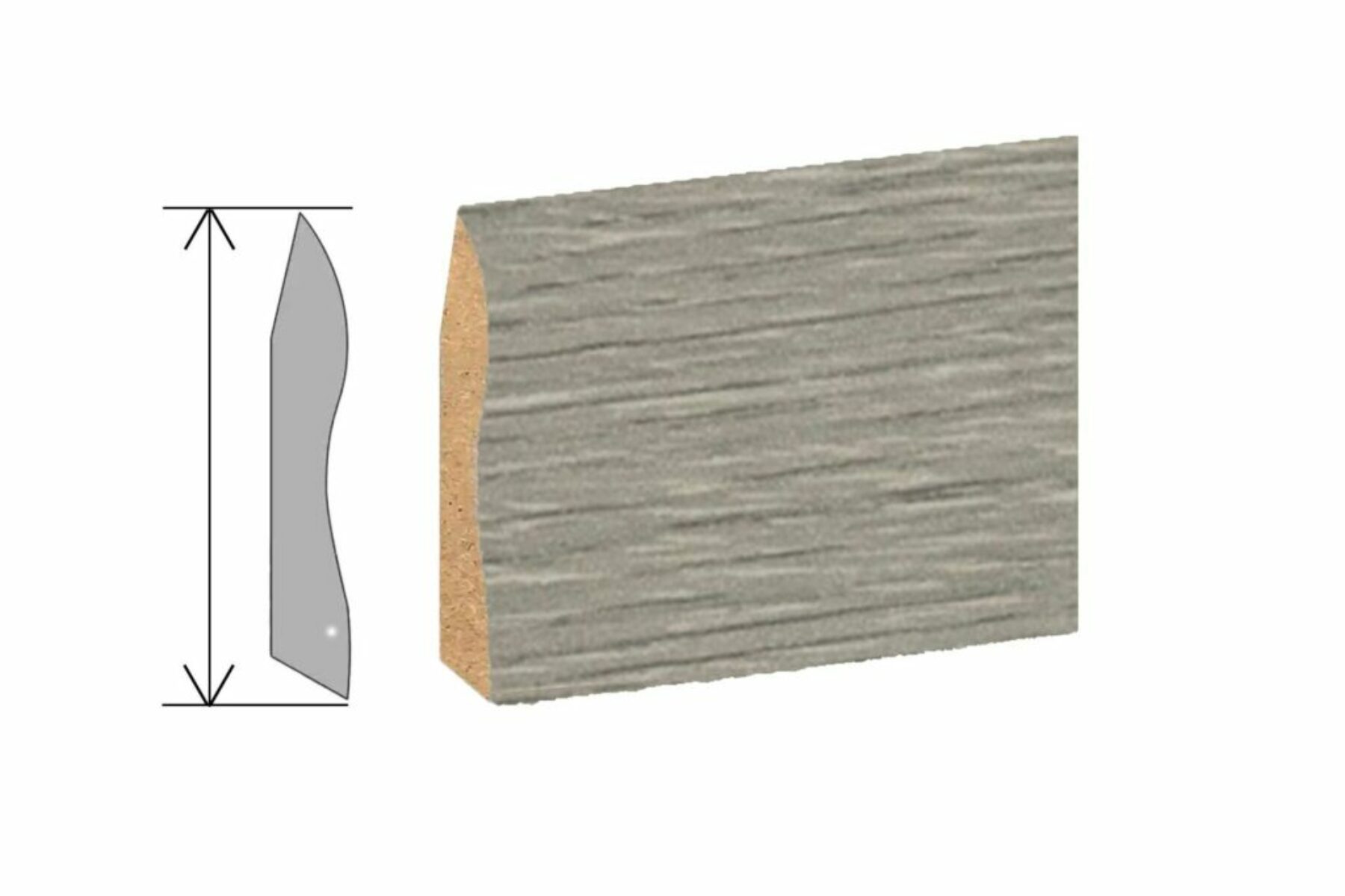 Медијапанска Лајсна Профилекс 6цм Хром Оак 101