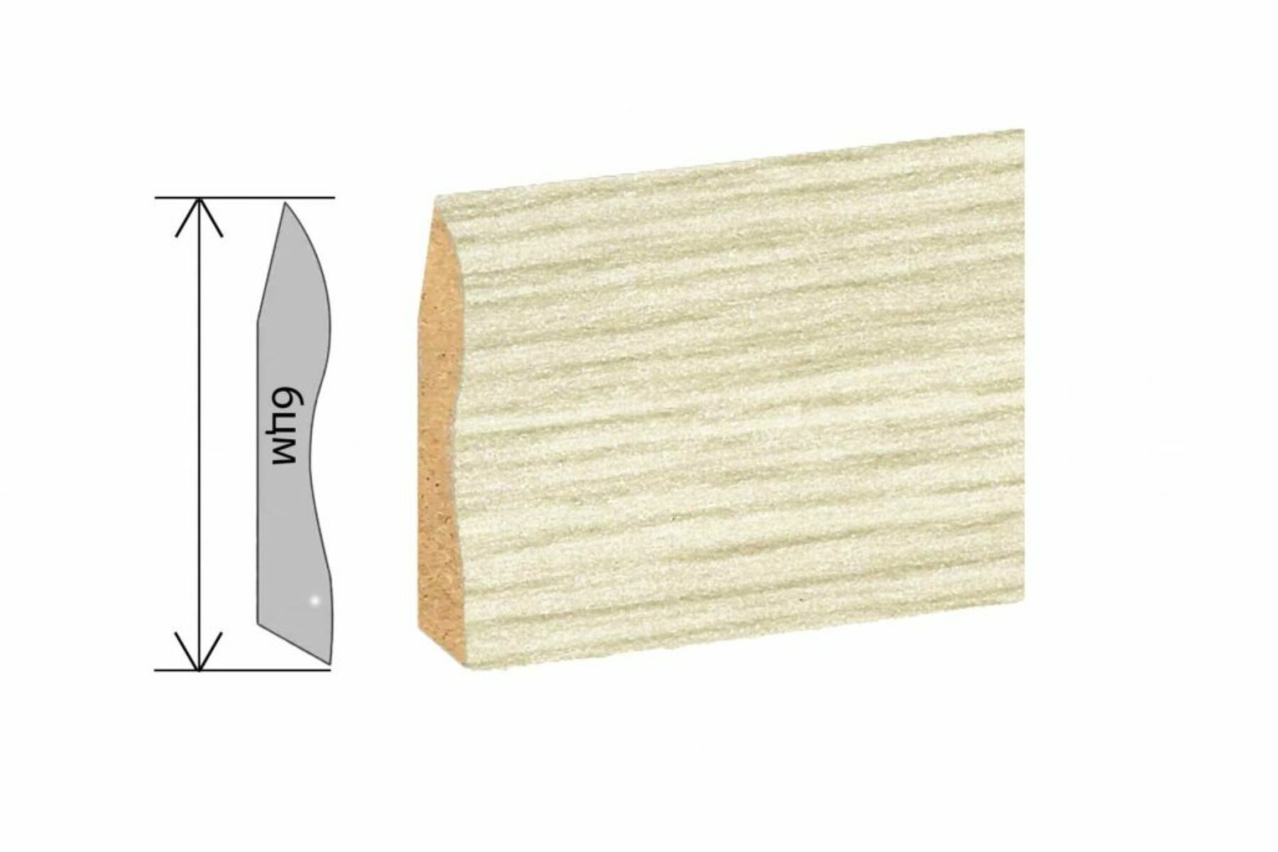Медијапанска Лајсна Профилекс 6цм Ројал Оак 112