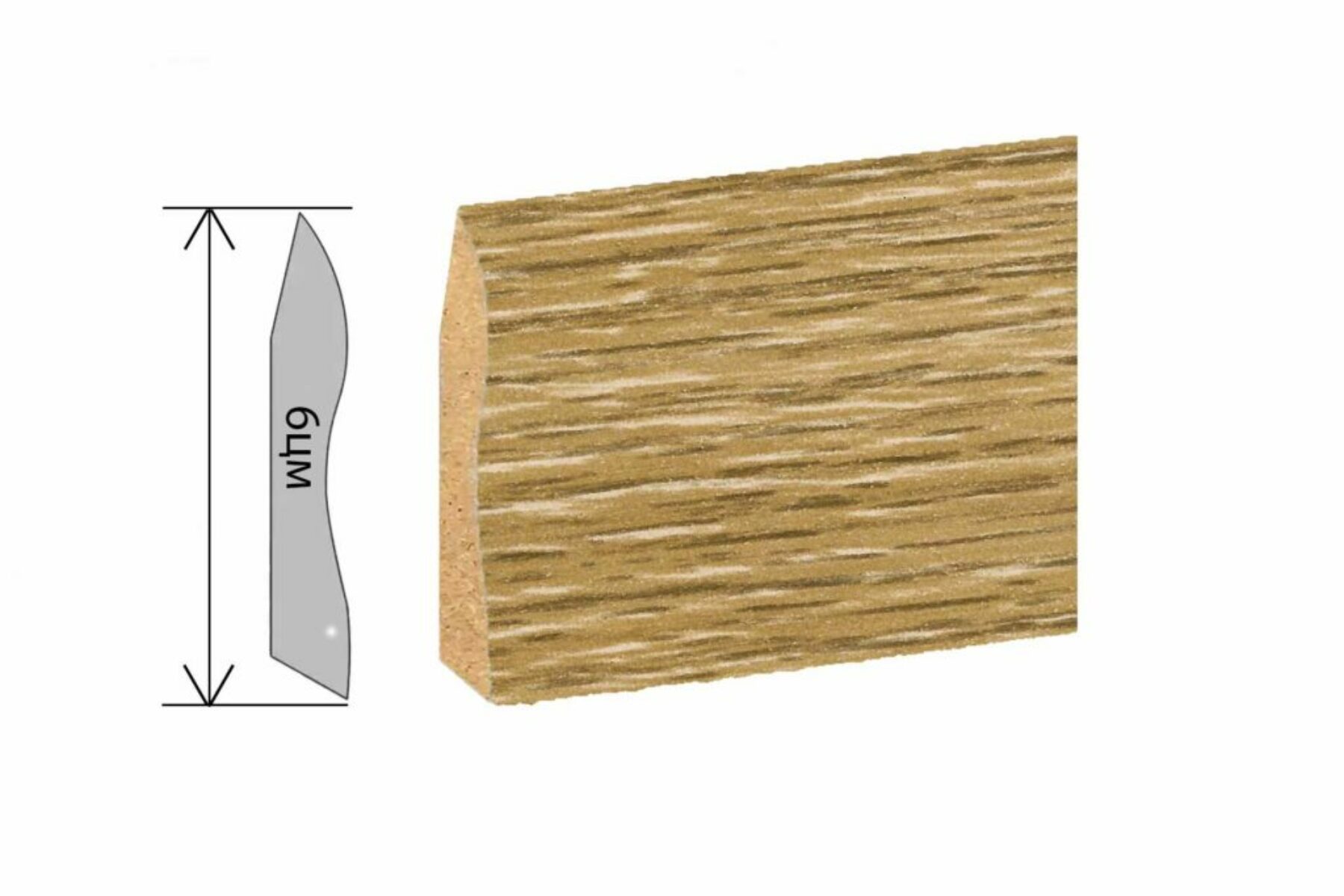 Медијапанска Лајсна Профилекс 6цм Силвер Оак 118